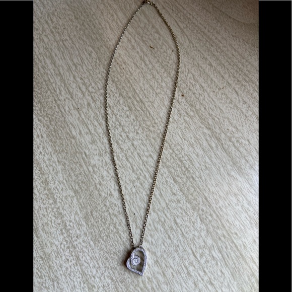 Heart charm necklace - silver and jewels - Picture 4 of 4